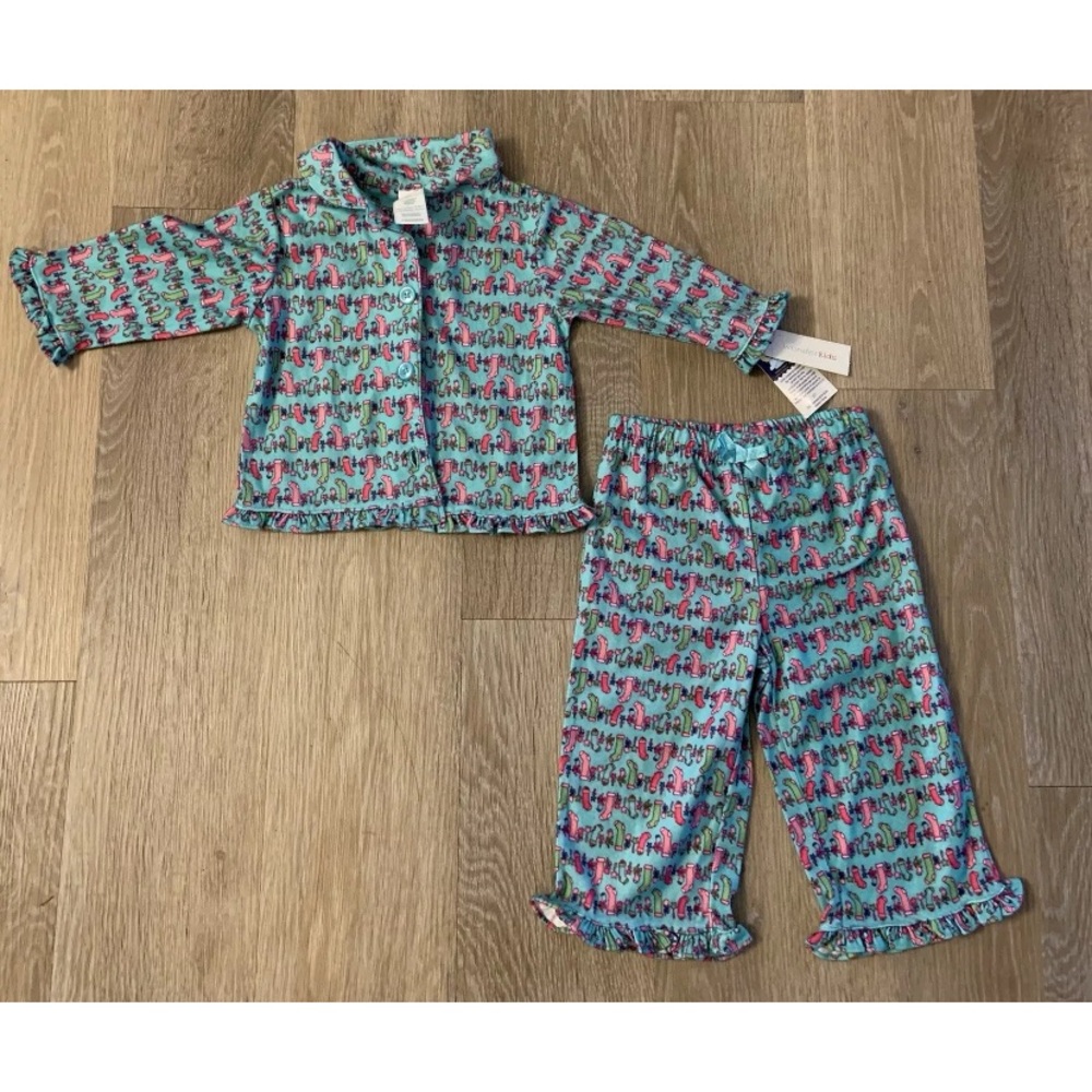 (NWT) Wonder Kids Girl’s Size 12 Months Holiday  Pajamas Set Christmas Stockings